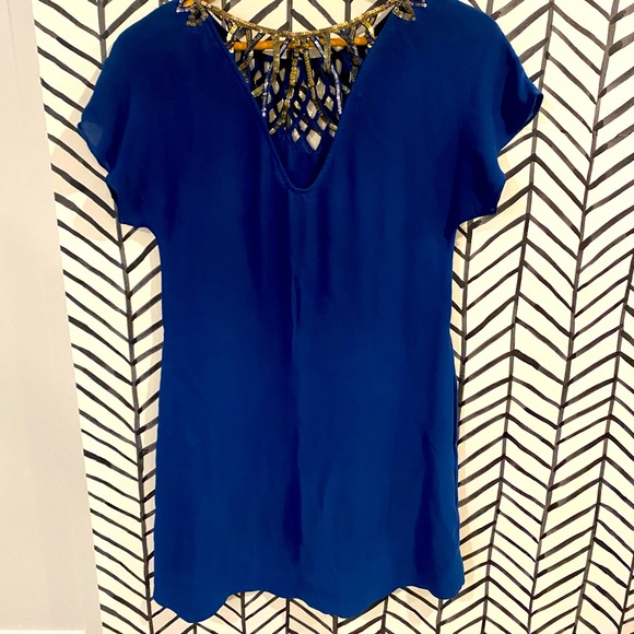 BCBG MaxAzria Royal Blue / Sequin Dress - Picture 2 of 3